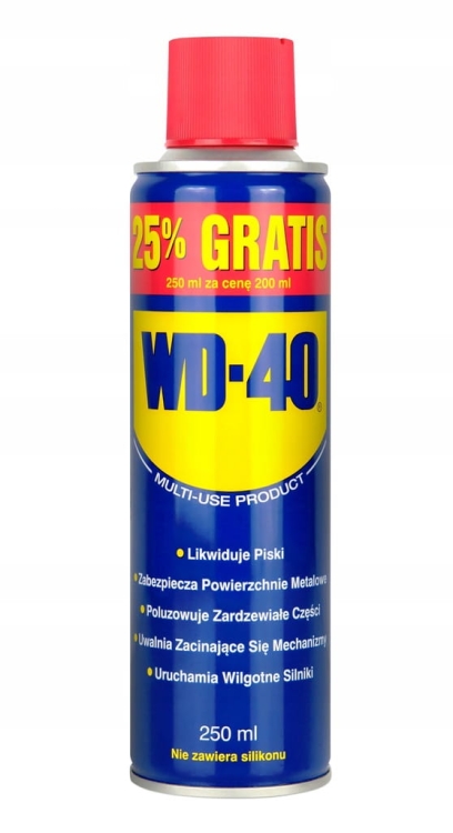 WD-40 250 ml – wielofunkcyjny preparat smarujący i antykorozyjny