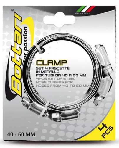 Cybanty stalowe Bottari CLAMP 40–60 mm – obejmy mocujące