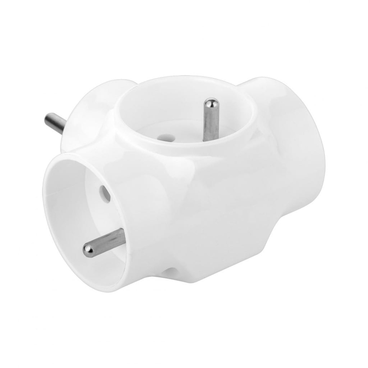 Rozgałęźnik ELGOTECH 3x2P R-30 – praktyczny adapter z 3 gniazdami