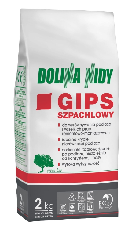 Dolina Nidy 2 kg Gips Szpachlowy – uniwersalny do ścian