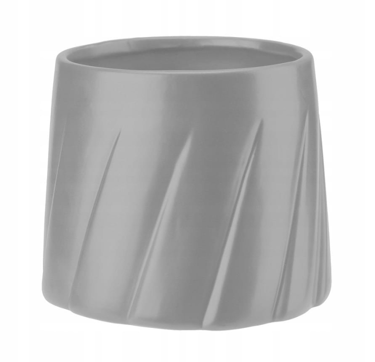 Osłonka ceramiczna GABRIEL Verdenia szara 12,2cm – elegancka do kwiatów