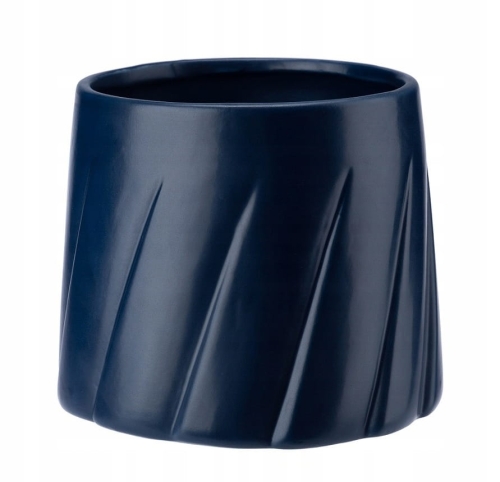 Osłonka ceramiczna GABRIEL Verdenia granatowa 12,2cm – elegancka do kwiatów
