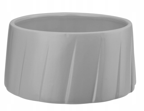 Osłonka ceramiczna GABRIEL 20x10cm szara – elegancka do kwiatów