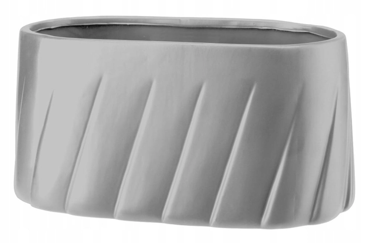 Osłonka ceramiczna GABRIEL Verdenia szara jasna 12cm elegancka