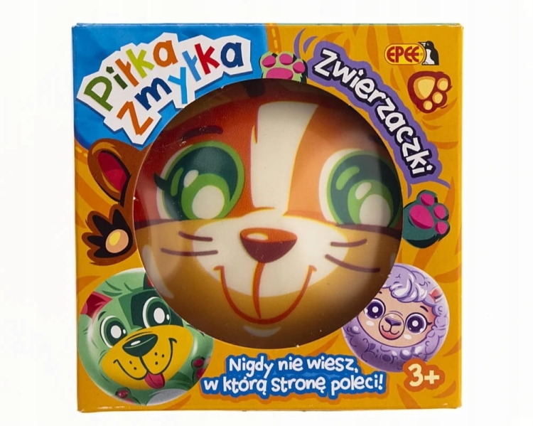Piłka Zmyłka Zwierzaczki Kitek – zabawka rozwijająca refleks dziecka