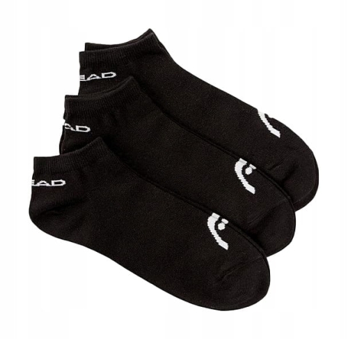 HEAD skarpetki stopki sneaker czarne 3-pak 39-42 sportowe