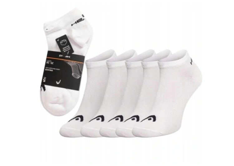 HEAD skarpety sneaker stopki 3-pak białe 35-38 sportowe