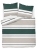 Pościel satynowa bawełniana 220x200 Home Satin pasy zielono-beżowe