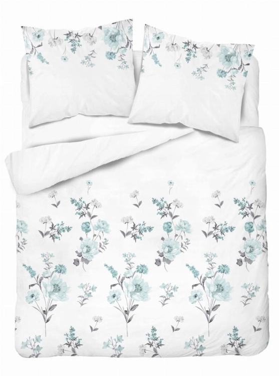 Pościel satynowa bawełniana 220x200 Home Satin Detexpol kwiaty