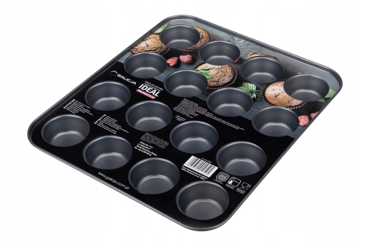 Forma do pieczenia muffinek i babeczek IDEAL 16 szt. nieprzywieralna