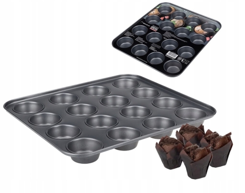 Forma do pieczenia muffinek i babeczek IDEAL 16 szt. nieprzywieralna