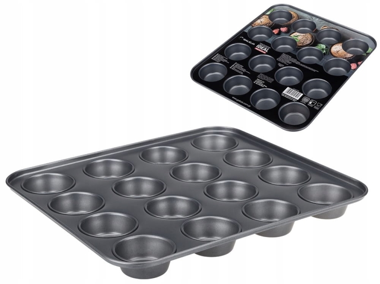 Forma do pieczenia muffinek i babeczek IDEAL 16 szt. nieprzywieralna