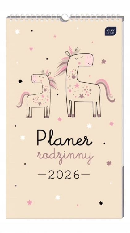 Planer rodzinny 2026 dla 4 osób – z grafikami zwierząt