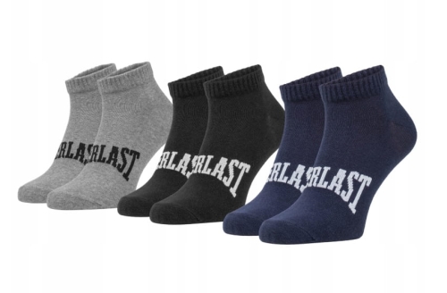Skarpetki EVERLAST za kostkę QUARTER 6-pak 35–38 czarne szare granatowe
