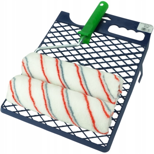 Zestaw malarski DUOCOLOR 25 cm – 2x wałki, rączka i kratka malarska