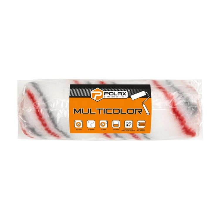 Wałek malarski POLAX Multicolor 15 cm 30 mm – zapas uniwersalny