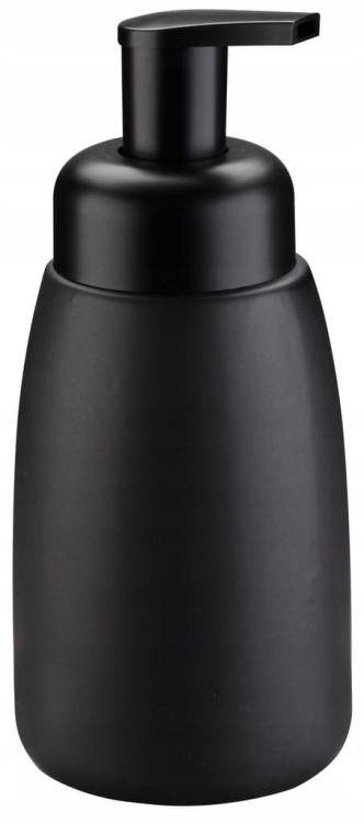 Dozownik do mydła ALBANO czarny 350 ml – ceramika, matowy design