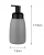 Dozownik do mydła ALBANO szary z czarną pompką 350 ml – ceramika