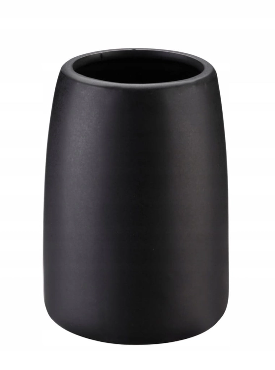 Kubek łazienkowy ALBANO czarny 350 ml – ceramika, ALSEA