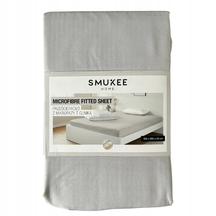 Prześcieradło z gumką Smukee poliester 160 x 200 cm