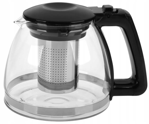 Dzbanek z zaparzaczem JASMINE 1000 ml – szkło, filtr stalowy