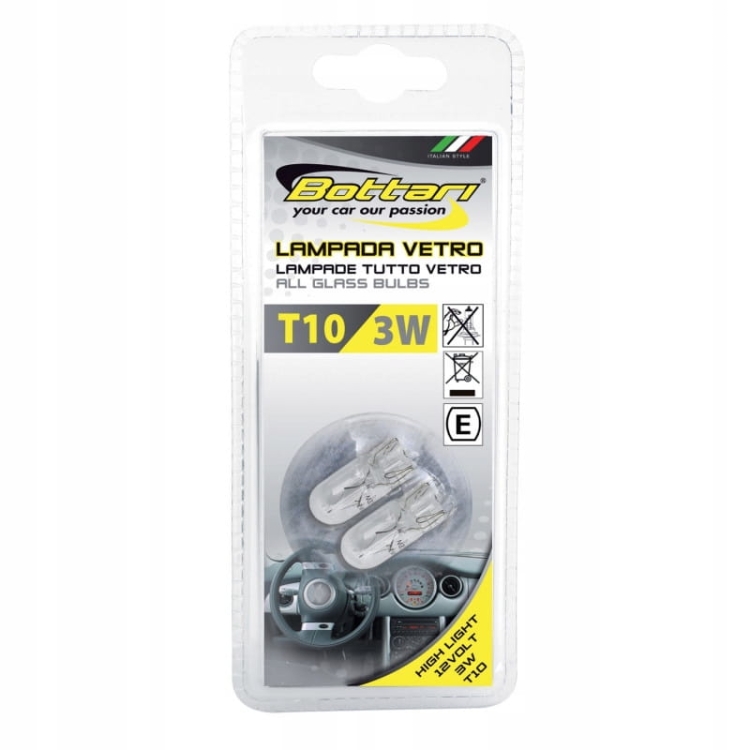 Żarówki T10 12V 3W micro – zestaw 2 szt. do oświetlenia wnętrza auta
