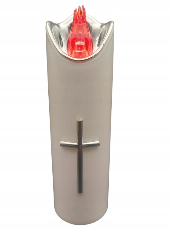 Świeca LED Rico Silver 5×17,5 cm – elegancka, z ciepłym światłem i bateriam
