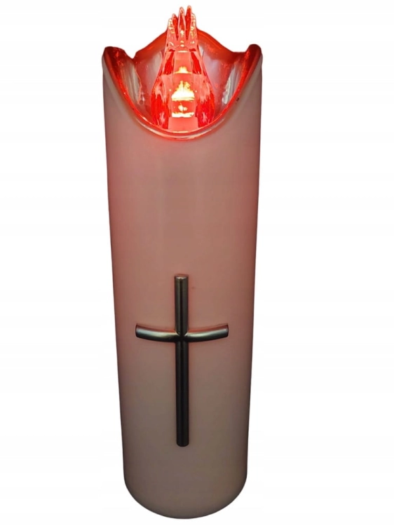 Świeca LED Rico Silver 5×17,5 cm – elegancka, z ciepłym światłem i bateriam