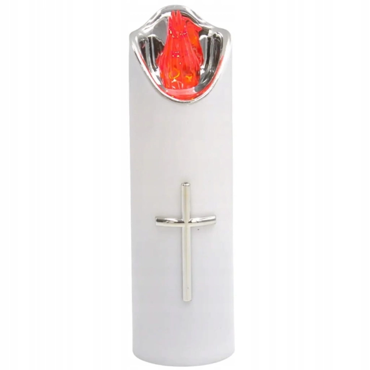 Świeca LED Rico Silver 5×17,5 cm – elegancka, z ciepłym światłem i bateriam