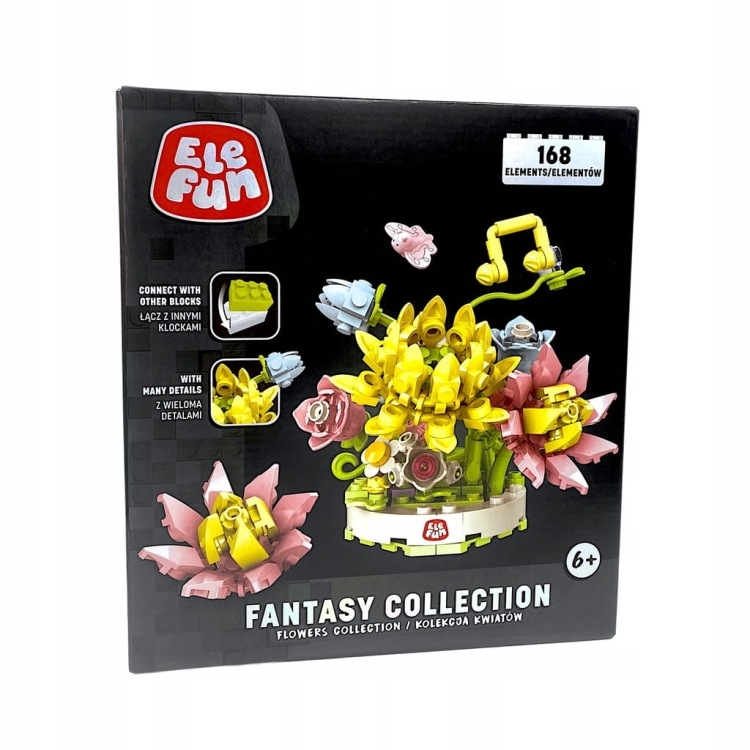 Elefun Fantasy Collection Kwiaty „5” – Klocki 168 el. dekoracyjne