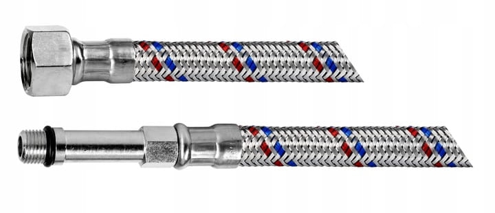 Wąż przyłączeniowy 3/8" x M10x1 40 cm – stal nierdzewna, atest PZH