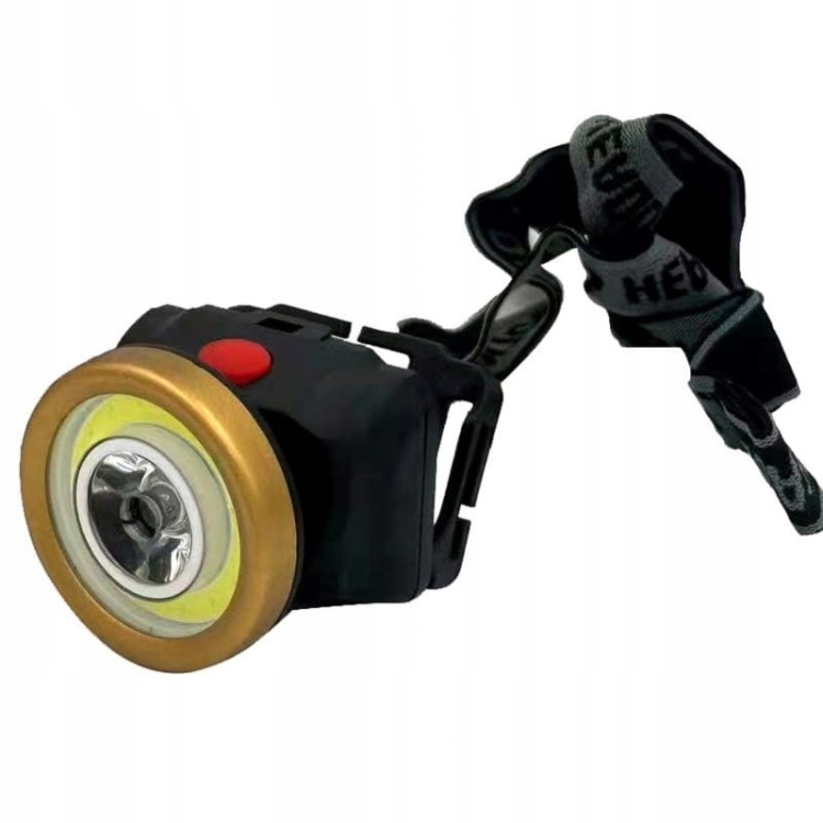 Lampa czołowa LED na baterie AAA – 3 tryby świecenia, regulowany kąt