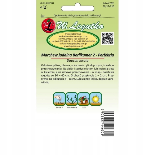 Marchew Berlikumer 2 Perfekcja 5 g – późna odmiana do przechowywania