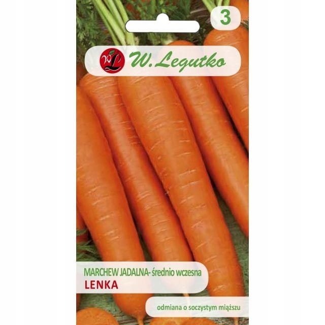 Marchew jadalna Lenka 5 g – średnio wczesna odmiana do przechowywania