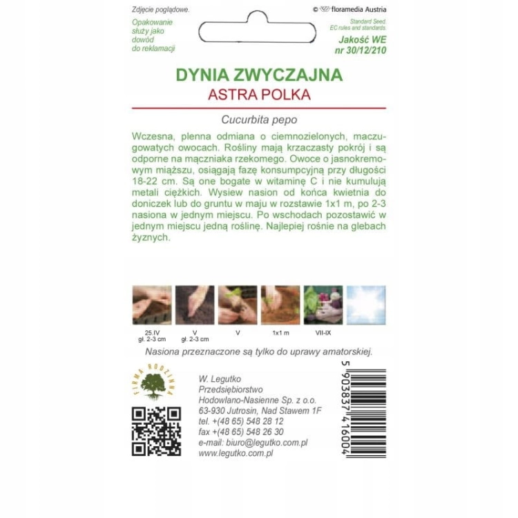 Cukinia Astra Polka – wczesna, plenna i odporna odmiana 3g Legutko