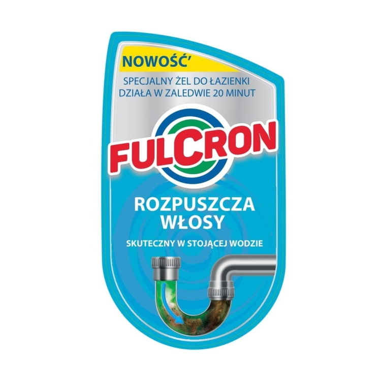 Fulcron żel do łazienki 1L – udrażnia odpływy, działa nawet w stojącej wodzie