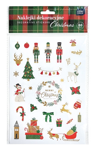 Naklejki świąteczne 2×40 szt. – dekoracyjne etykiety na prezenty