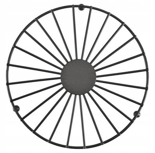 Podstawka pod naczynia loft czarna 20 cm – okrągła, metalowa