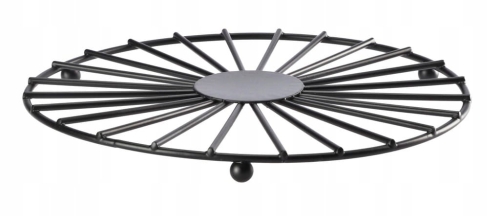 Podstawka pod naczynia loft czarna 20 cm – okrągła, metalowa