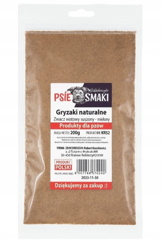 Żwacz wołowy mielony 200 g – naturalny dodatek dla psów
