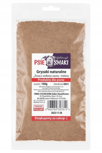 Żwacz wołowy mielony 100 g – naturalny dodatek dla psów