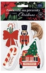 Etykiety Zawieszki do prezentów, mix kształtów, 12 sztuk