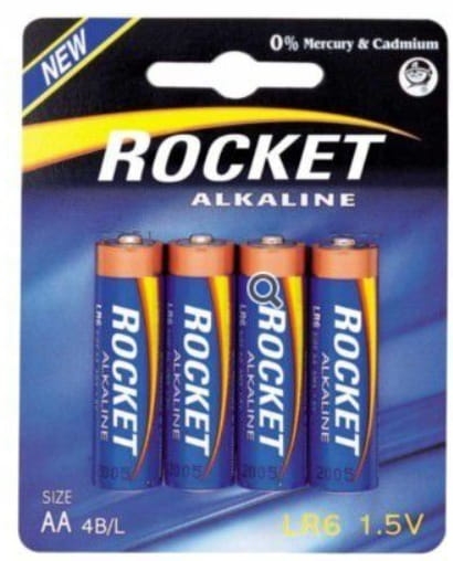 Baterie alkaliczne ROCKET AA LR6 1.5V – 4 szt., wysoka pojemność