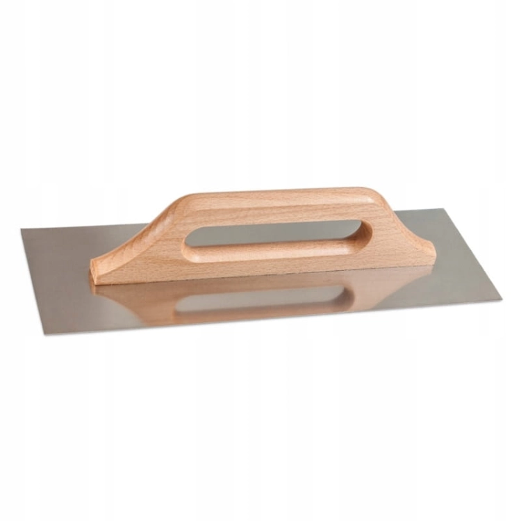 Paca nierdzewna gładka 480×130 mm – elastyczna, bukowy uchwyt, kwasoodporna