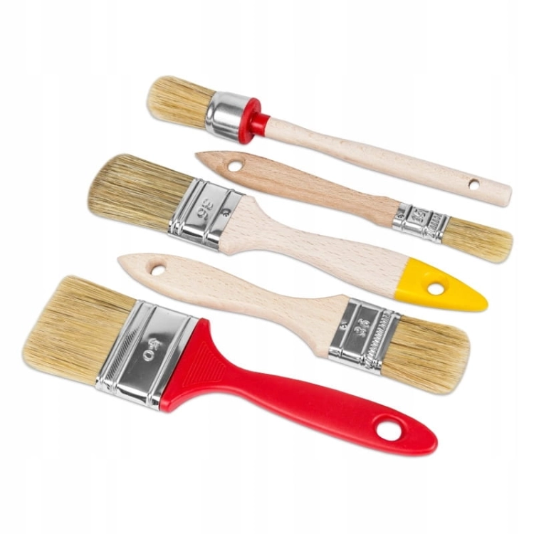 Zestaw pędzli STANDARD/Wood/Orel – 15–50 mm do farb i lakierów