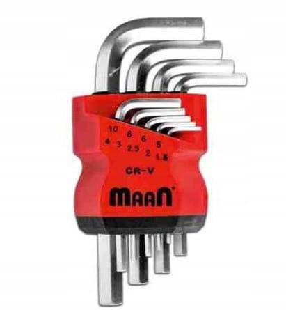 Zestaw kluczy imbusowych PROFI 1.5–10 mm – 9 sztuk