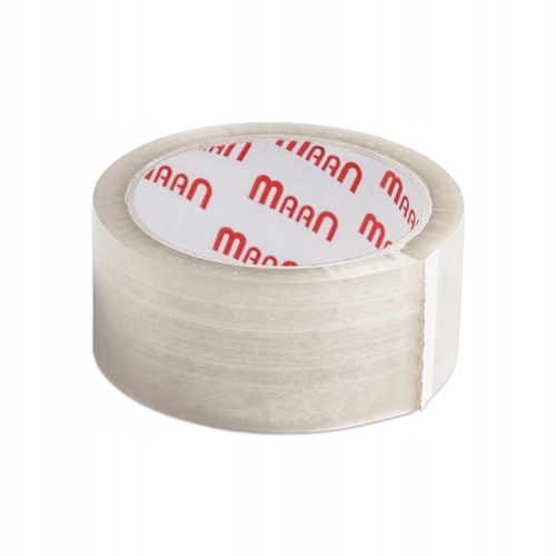 Taśma pakowa bezbarwna 48 mm × 35 m – mocna do kartonów i paczek