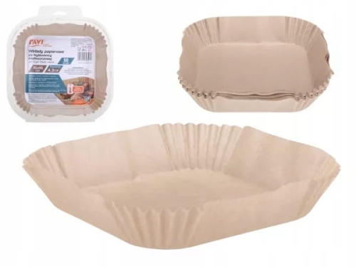 Wkład do Air Fryer Wkład do airfryera kwadratowy 16x16 cm 50 szt. szary