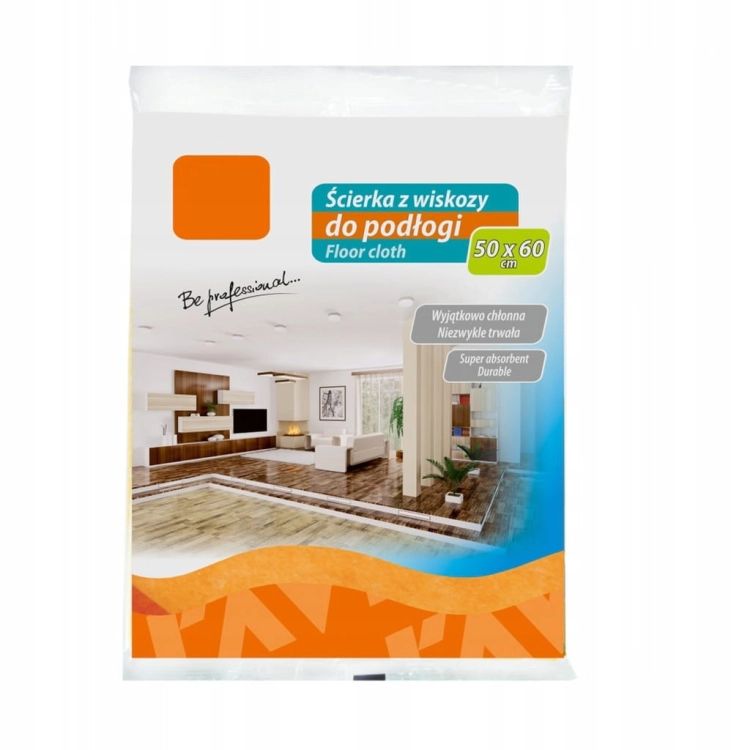 Mocna i trwała Ścierka do podłogi Ravi 50x60 cm pomarańczowa
