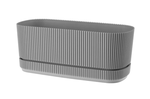 Doniczka tworzywo sztuczne szary Galicja 29 cm x 12,5 x 12 cm
